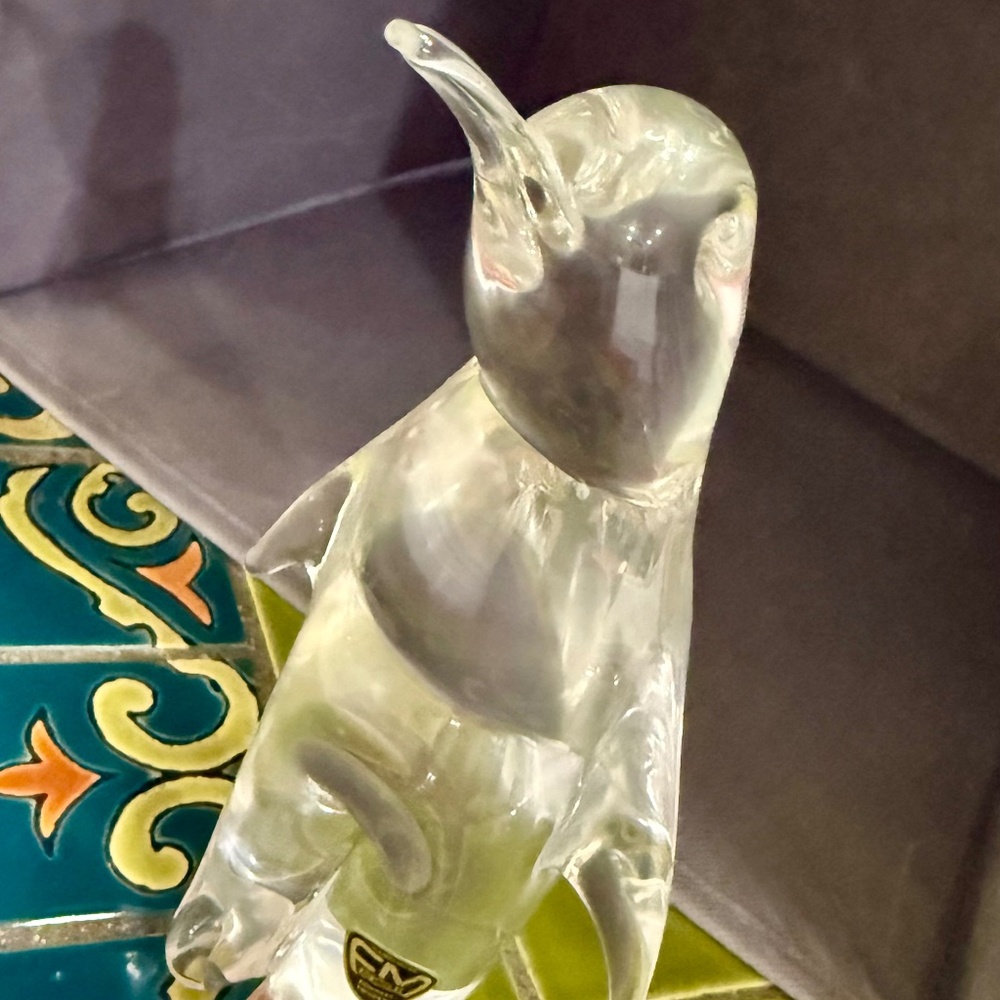 Penguin, Handblown KonstGlas Sweden, 6" tall 60s